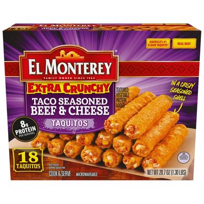 El Monterey Extra Crunchy Taco Seasoned Beef & Cheese Taquitos
