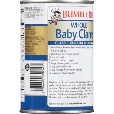 Bumble Bee Shucked Whole Baby Clams