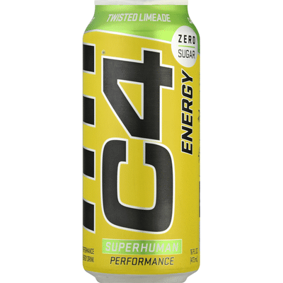 C4 Performance Energy Drink, Zero Sugar, Twisted Limeade (16 oz ...