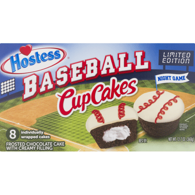 Hostess Baseball Cupcakes Chocolate - 8 CT (12.7 oz) - Instacart