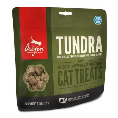 Orijen Tundra Made With Goat, Venison, Wild Boar, Duck, Lamb & Mackerel Biologically Appropriate Freeze-dried Cat Treats