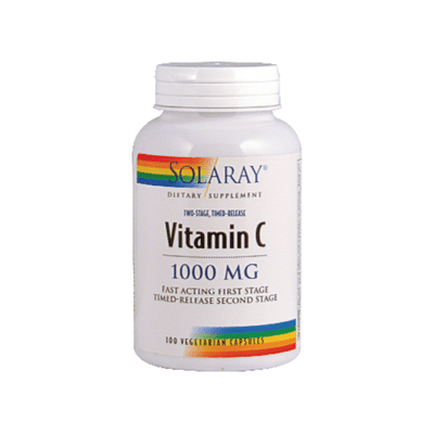 Solaray Timed Release Vitamin C 1000 Mg Fast Acting Long Lasting Dietary Supplement Vegcaps