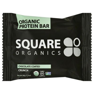Square Organics Protein Bar, Organic, Chocolate Coated Crunch