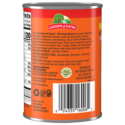 Bearitos Fat Free Organic Traditional Refried Beans