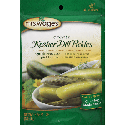Mrs. Wages Pickle Mix, Quick Process, Kosher Dill Pickles