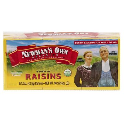 Newman's Own 6ct boxes -1.5oz Raisins