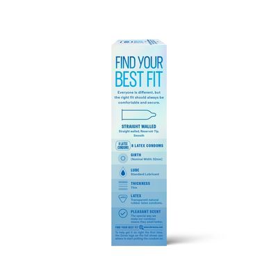 Durex® Condom Invisible Ultra Thin Natural Latex Condoms - Ultra Senstive, Lubricated, Transparent