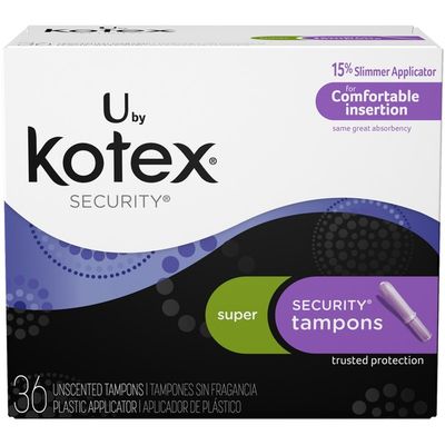 U By Kotex Security Super Unscented Tampons 36 Ct Instacart