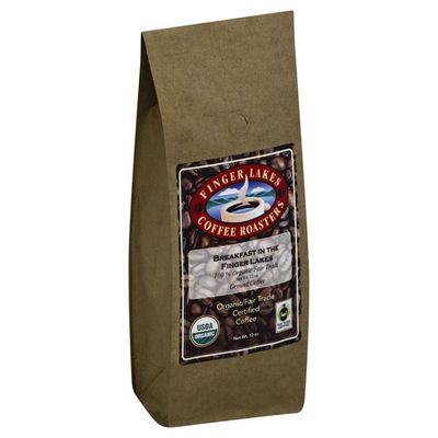 Finger Lakes Coffee Roasters Coffee, Organic/Fair Trade Certified, Ground, Breakfast in the Finger Lakes