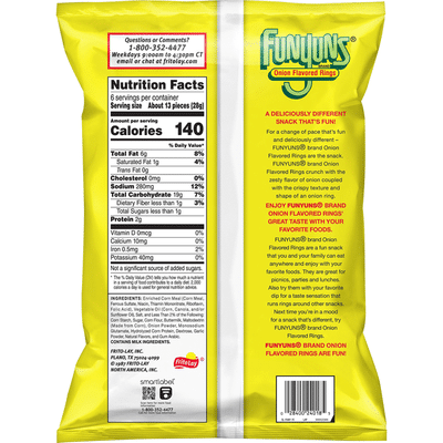 Funyuns Onion Flavored Rings Snacks