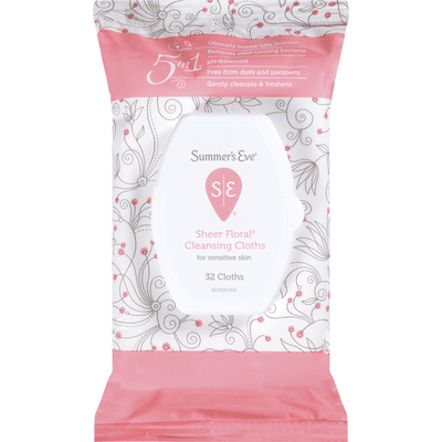 Summer's Eve Sheer Floral Cleansing Cloths