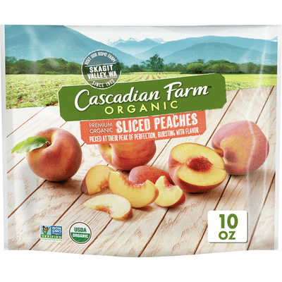 Cascadian Farm Organic Sliced Peaches, Premium Frozen Fruit, Non-GMO