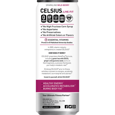 Celsius Sparkling Energy Drink Wild Berry