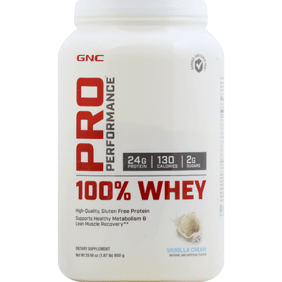 Gnc Pro Performance 100 Whey Protein Vanilla Cream 25 Servings 29 98 Oz Delivery Or Pickup Near Me Instacart