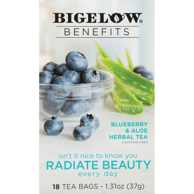 Bigelow Benefits Blueberry & Aloe Herbal Tea,Tea Bags