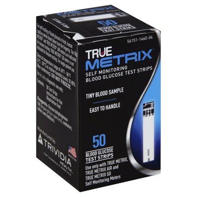 True Metrix Test Strips, Blood Glucose, Self Monitoring
