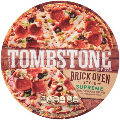 Tombstone Brick Oven Style Thin Crust Supreme Frozen Pizza