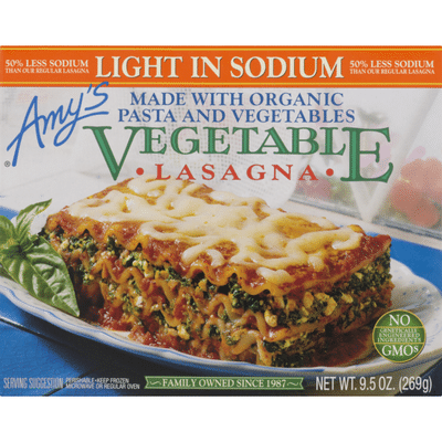 Amy's Kitchen Vegetable Lasagna (9.5 Oz) - Instacart