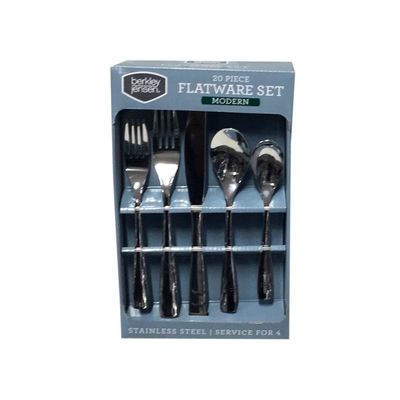 Berkley Jensen 20-Piece Modern Flatware Set