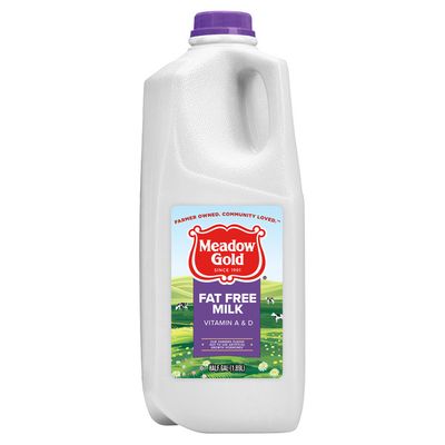 Meadow Gold Fat Free Milk with Vitamin A and Vitamin D Skim Milk