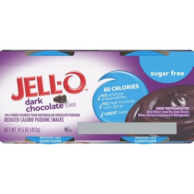 Jell-O Dark Chocolate Sugar Free Ready-to-Eat Pudding Snacks
