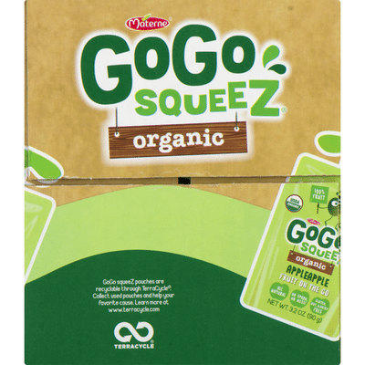 GoGo Squeez Organic Applesauce, Variety Apple Strawberry Cinnamon/Banana