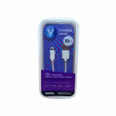 Vivitar Apple Lightning Cable, Braided, 10 Foot