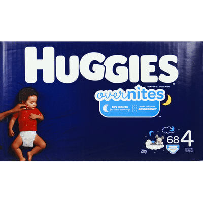 Huggies Nighttime Baby Diapers, Size 4