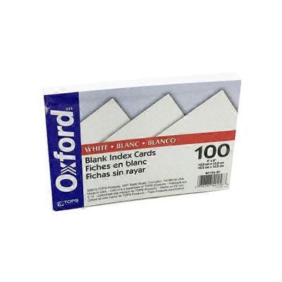 Oxford Landing 4" x 6" White Blank Index Cards