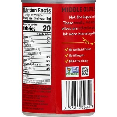Lindsay Ripe Pitted Olives, Mild & Nutty, Black, Medium