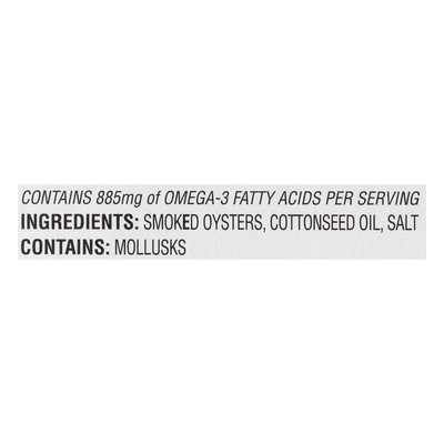 Crown Prince Fancy Whole Smoked Oysters in Cottonseed Oil