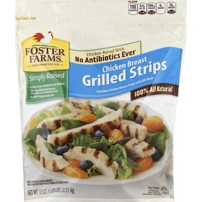 Foster Farms Chicken Breast, Grilled Strips