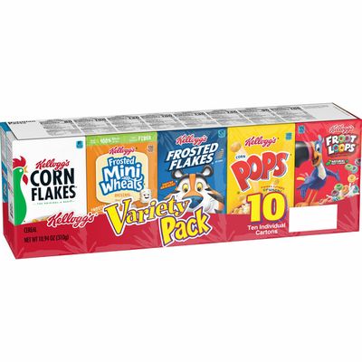 Kellogg's Breakfast Cereal, Single Serve Cereal To Go, Kids Snacks, Variety Pack