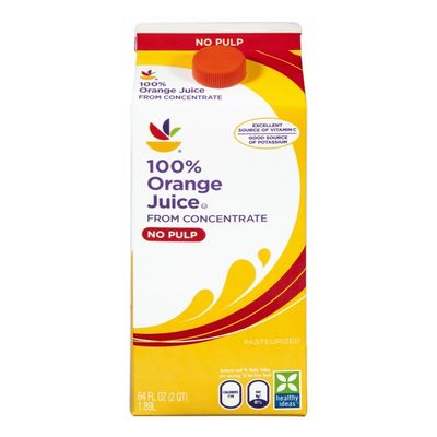 SB 100% Juice, Orange, No Pulp