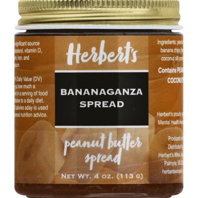 Herberts Peanut Butter Spread, Bananaganza Spread