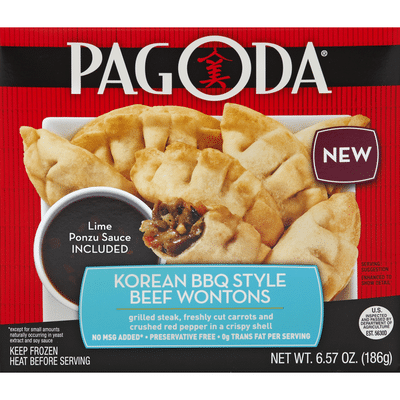 Pagoda Korean BBQ Style Beef Wontons Pagoda Korean BBQ Style Beef Wontons