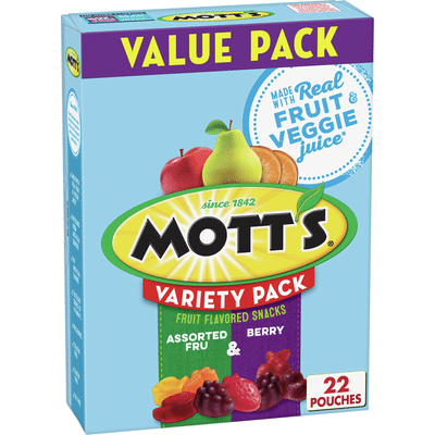Mott’s Assorted Berry Fruit Snacks, Gluten Free