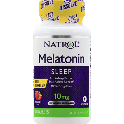 Natrol Melatonin, 10mg, Fast-Dissolve, Maximum Strength