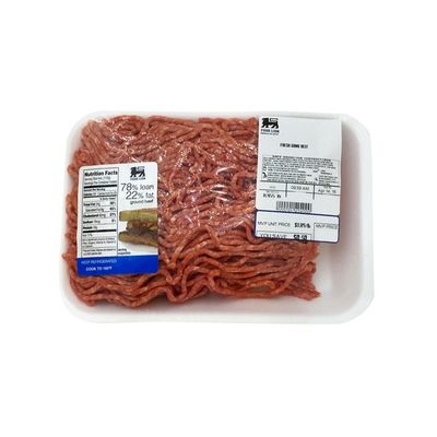 Food Lion Fresh Ground Beef, 78% Lean/22% fat