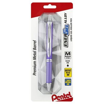 Liquid Gel Roller Pen, Medium (0.7 mm), Black Ink