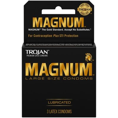 Trojan Magnum Large Size Premium Lubricated Condoms 3 Count 3 1n Instacart
