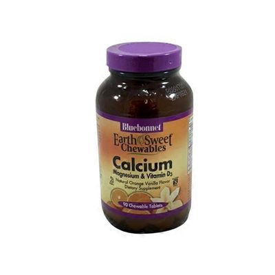 Blue Bonnet Earthsweet Chewable Calcium Magnesium & D3 Vanilla Orange Chewable Tablets