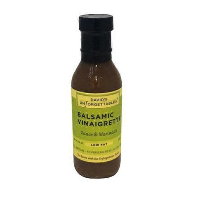 David's Unforgettables Low Fat Balsamic Vinaigrette Sauce and Marinade