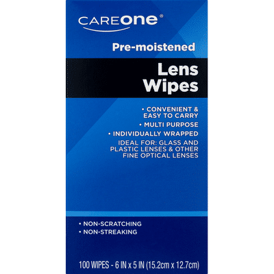 CareOne Pre-Moistened Lens Wipes