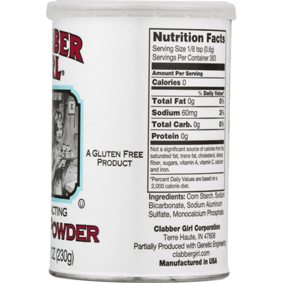 Clabber Girl Baking Powder, Double Acting