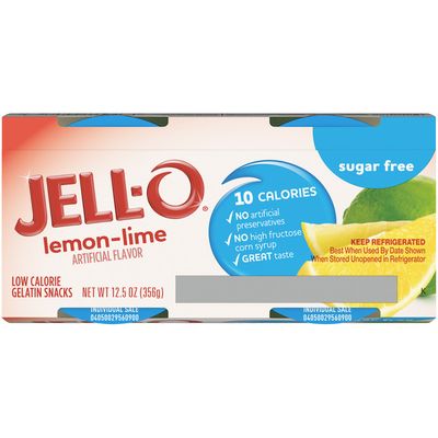 Jell-O Lemon-Lime Sugar Free Ready-to-Eat Gelatin Snacks