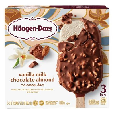 Haagen-Dazs Vanilla Milk Chocolate Almond Ice Cream Bars