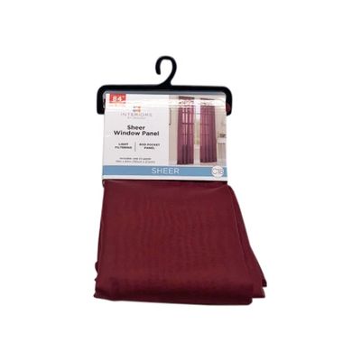 Interiors by Design Burgundy Sheer Window Panels
