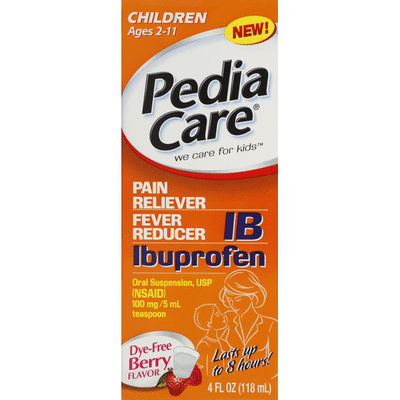 PediaCare Ibuprofen, Children, Oral Suspension, Dye-Free, Berry Flavor
