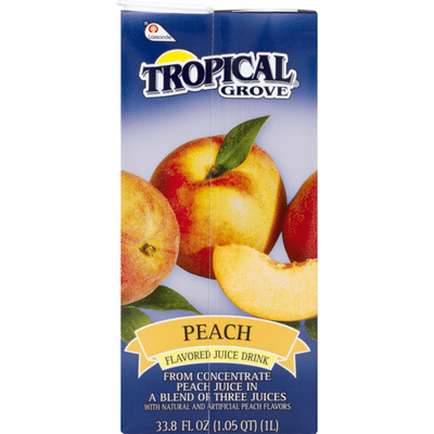 Tropical Grove Flavored Juice Drink Peach